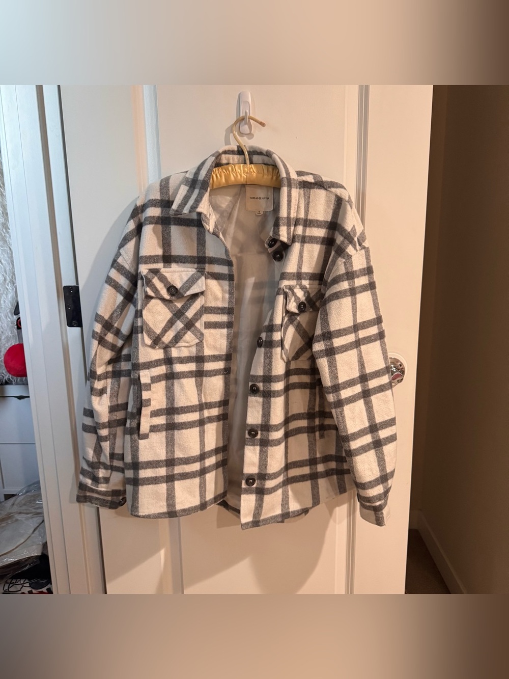 Thread and Supply Plaid Button-Up Shacket